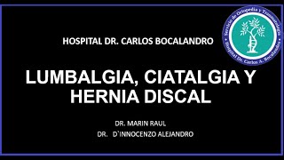 Lumbalgia ciatalgia y hernia discal [upl. by Eilis83]