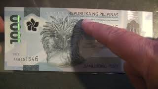 Banknotes  1000 Philippine Pesos [upl. by Nomzzaj]