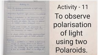 To observe polarisation of light using two Polaroids with readings [upl. by Adnanref452]