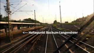 Ruhrpott aus Lokführersicht  Dortmund  Bochum  WanneEickel auf 1852  HD [upl. by Ferne]