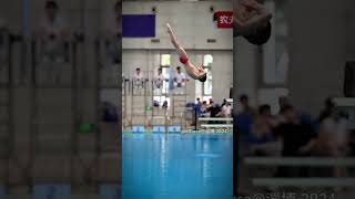 Yao Sihan from Shanghai Team  2024 National Junior Diving ChampionshipsHe said would postshorts [upl. by Nayk980]