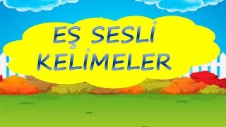 EŞ SESLİ KELİMELER  SESTEŞ KELİMELER [upl. by Sorvats764]