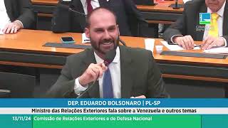 Após volta dos EUA Eduardo Bolsonaro expõe verdades ao corpo de relações internacionais [upl. by Milicent]