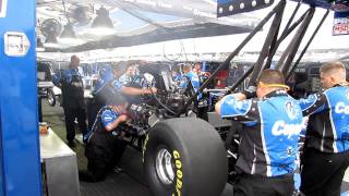 Brandon Bernsteins Top Fuel Dragster warm up at 2011 Summit Racing Equipment Southern Nationals [upl. by Erie]