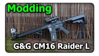 Modding GampG CM16 Raider L Internals amp Externals  QAirsoft [upl. by Applegate409]