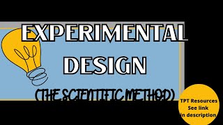 Experimental Design and Scientific Method Vocabulary [upl. by Llenehc574]