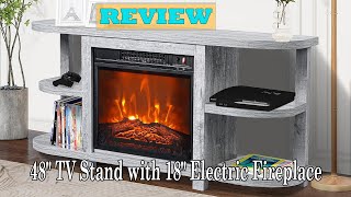 TV Stand amp 18quot Electric Fireplace Heater  Watch Before You Buy Review 2024 [upl. by Eoj25]