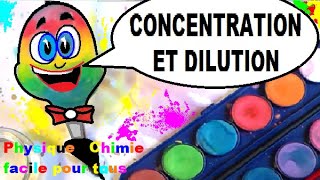 Concentration et dilution avec exercices quantité de matière  volume [upl. by Ciapha851]