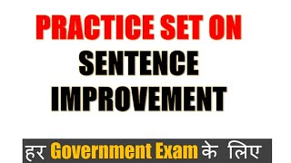 sentence improvement SSC CGL SSC MTS CPO NDA uptgtpgttgt pgt kvs nvs dsssb emrs lecturer [upl. by Assirahc688]