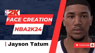 NBA 2K24 Jayson Tatum Face Creation [upl. by Borer]