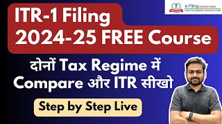 ITR 1 Filing Online 202425  How to File ITR 1 under Old Tax Regime vs New Tax Regime  ITR 1 File [upl. by Juliano629]