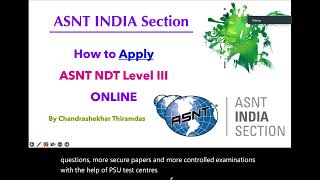 How to Apply ASNT NDT Level III Online [upl. by Attecnoc]