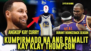 KUMPIRMADO MAY PUMALIT NA SA PWESTO NI THOMPSON GRABE ANG LAKAS NI DURANT MGA ROOKIE NAGSTANDOUT [upl. by Lucier393]