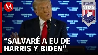 Trump afirma que Kamala dejará entrar a miles de quotcriminales y transgéneroquot por las fronteras [upl. by Moseley]