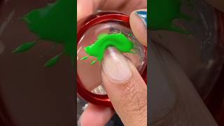 Lime Green French Manicure under MINT Snake Print 💚💚 Satisfying Nail Art satisfyingvideos [upl. by Irat]