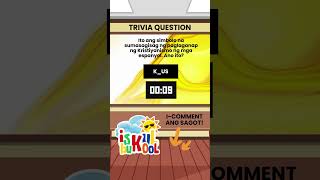 98 Trivia Question  Iskul Bukool quiz pinoybugtong trivia logicquestion [upl. by Aramoj]