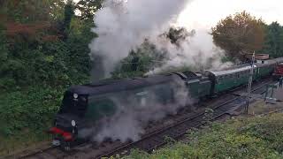 Squadron 34072 🚂 Mid Hants Railway Watercress Line Steam Gala Departs Alresford October 2024 [upl. by Normi]