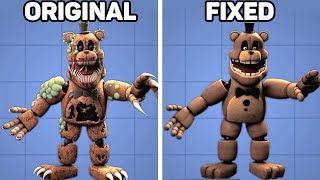 Fixed VS Original Animatronics in Five Nights at Freddys 3 [upl. by Babette]