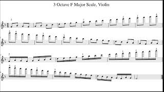 3 Octave F Major Scale Violin [upl. by Bertha358]