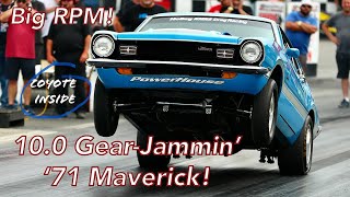 MegaRPM 71 Maverick StickShift Screamer  CoyoteSwapped NMRA Ford Factory Stocker [upl. by Keg]