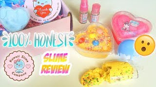 100 HONEST KAWAII SLIME COMPANY INSTAGRAM SLIME SHOP REVIEW ICE CREAM COOKIE DOUGH [upl. by Grath]