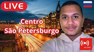 Live andando no centro de São Petersburgo Rússia  Respondendo dúvidas  Thiago 2 [upl. by Davidoff]