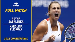 Karolina Pliskova vs Aryna Sabalenka Full Match  2022 US Open Quarterfinal [upl. by Caravette]