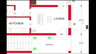 224 x 296 SMALL HOUSE DESIGN 224x 296 GHAR KA NAKSHA  650 SQ FT HOUSE PLANSOUTH FACE PLAN [upl. by Pitarys]