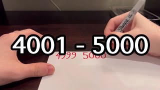 Writing Counting 4001  5000 [upl. by Zrike179]