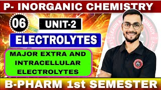 🔴Major Intra And Extracellular Electrolytes I What is Electrolytes  B Pharmacy 1st semester [upl. by Odlauso325]