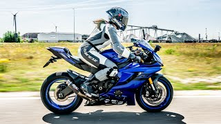 Yamaha R6 SC Project Exhaust SOUND  Fly bys  Revs  INSANE  FULL SYSTEM [upl. by Ttihw633]