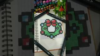 Christmas pixel art idea 🎅🎄 pixels pixelart pixelartideas [upl. by Rimaa]