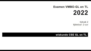 Wiskunde Examen Vmbo GLTL 2022 Tijdvak 2 Opg 15 tm 19 [upl. by Kcirdde]