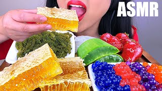 MOST POPULAR FOODS FOR ASMR HONEYCOMB ALOE VERA TANGHULU SEAGRAPES POPPING BOBA ASMR Phan [upl. by Merkley]