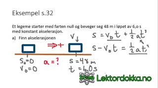 Bevegelse 1 del 2 bevegelseslikningene [upl. by Musa236]