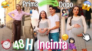 SONO INCINTA😱 vivo come una donna incinta di 9 mesi per 48h🤰🏻 LO DIVERTENTE😂 [upl. by Mei]