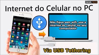 COMO USAR Tethering USB ANDROID INTERNET POTÊNCIA MÁXIMA [upl. by Pasho]