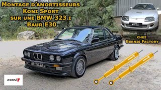 Essai BMW 323 i Baur E30 et montage amortisseurs koni Sport [upl. by Enaujed]