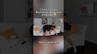 Vinegar prank on Boyfriend 🤣🤮 viralvideo mcnrachell funny prank boyfriendprank shorts [upl. by Lavina335]