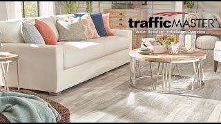 Home Depot Traffic Master Water Resistant Laminate Installation [upl. by Nobie944]