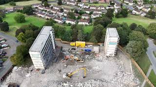 York House Bd10 Bradford Demolition Video September 2024 [upl. by Irrehs561]