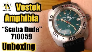 Vostok Amphibia 710 quotScuba Dudequot  Unboxing [upl. by Engelbert]