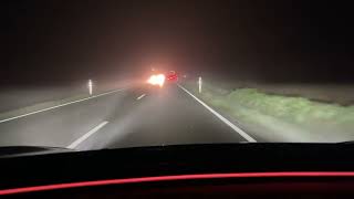 Tesla Model 3 Highland  LED MATRIX bei Nebel [upl. by Lomax]