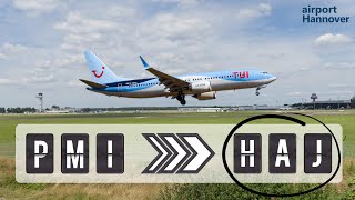 TUIfly landing at Hannover airport HAJ  Boeing 737MAX8 [upl. by Ammadas]