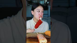 EXTRA CHEESY KOREAN CORN DOG 🤤✨ mukbang [upl. by Niamrej568]