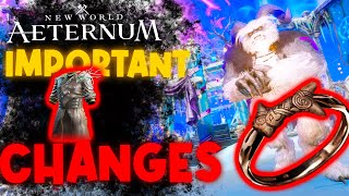 Important gear disabled New World Aeternum Fixes Merges amp Event [upl. by Ahsiket283]