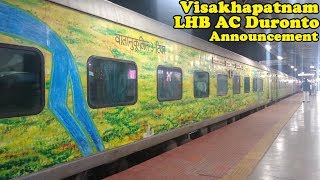 Newly LHBFIED AC Duronto Express  SecunderabadVisakhapatnam Vijayawada Junction Indian Railways [upl. by Cohette]