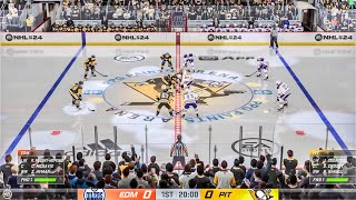 Edmonton Oilers vs Pittsburgh Penguins 3102024 NHL 24 Gameplay [upl. by Ialda]