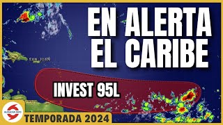 Podría llegar como un huracán al Caribe Invest 95L sigue organizándose [upl. by Nolyad]