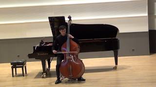 Bach Cello Suite No1 Prelude Zhixiong Liu Double bass [upl. by Rose]